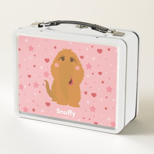 Snuffy Hearts & Stars Graphic Metal Lunch Box (Back)