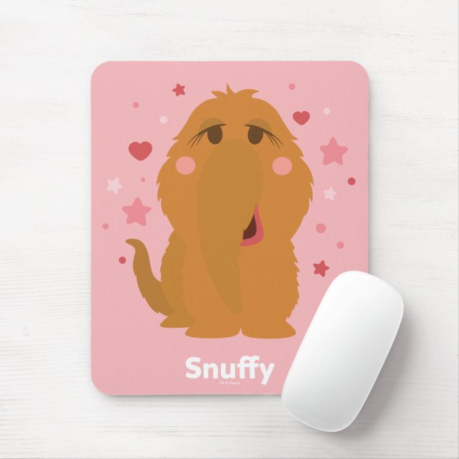 Snuffy Hearts & Stars Graphic Mouse Mat (With Mouse)