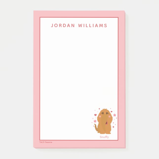Snuffy Hearts & Stars Graphic Post-it Notes (Front)