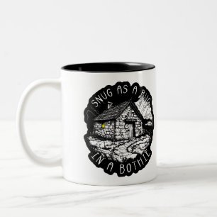 SNUG AS A BUG BOTHIE HIKER SCOTLAND TRAMPING HUT Two-Tone COFFEE MUG