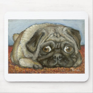 Snug pug mouse mat
