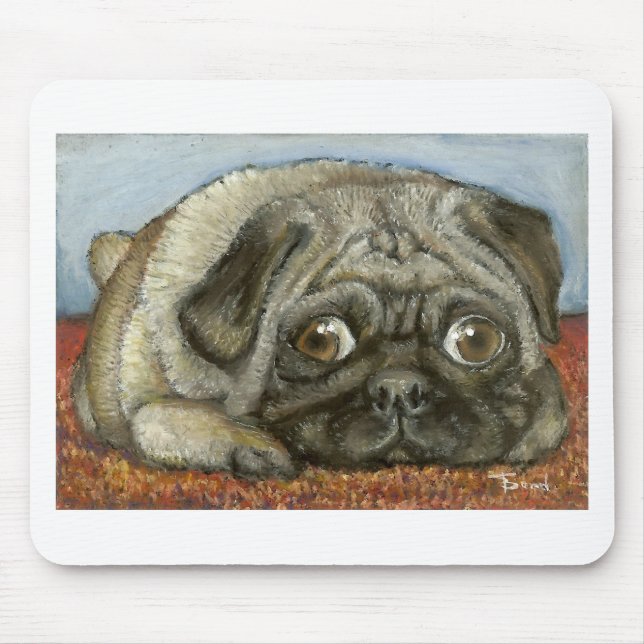 Snug pug mouse mat (Front)