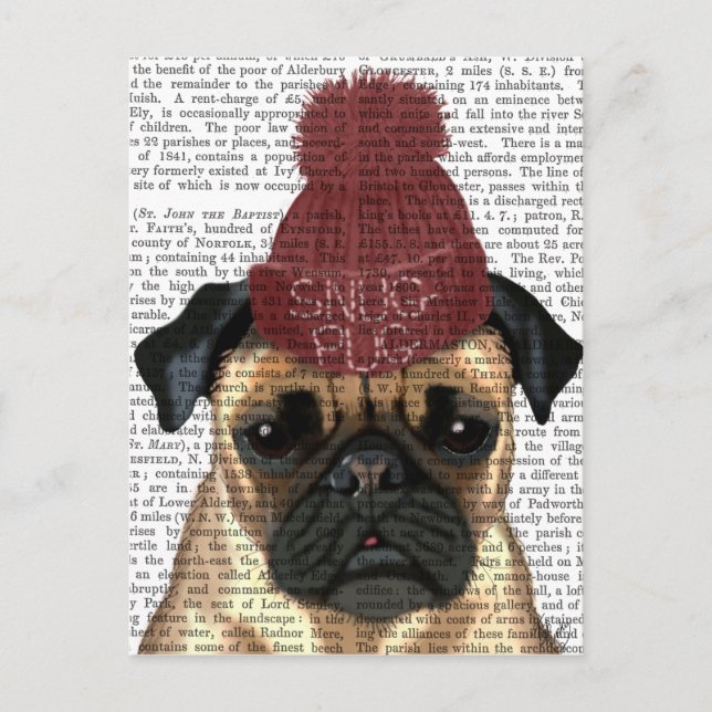 Snug Pug Postcard (Front)
