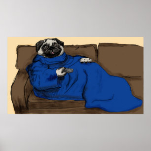 Snug Pug Poster