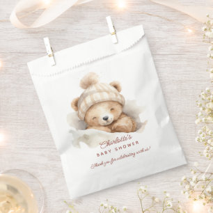 Snuggle Bear Baby Shower Favour Bag