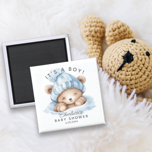 Snuggle Bear Baby Shower Favour Magnet (Creator Uploaded)