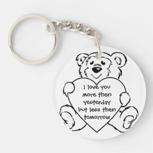 Snuggle Bear Key Ring