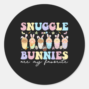 Snuggle Bunnies Are My Favourite Easter Mother Classic Round Sticker