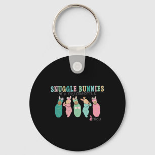 Snuggle Bunnies Are My Favourite Nicu Nurse Easter Key Ring