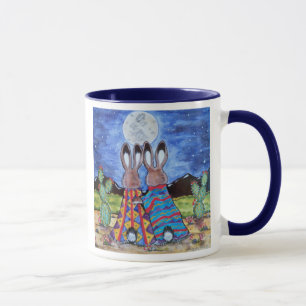 "Snuggle Bunnies" Southwest Rabbit Romance! Mug