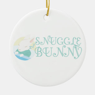 Snuggle Bunny Ceramic Tree Decoration