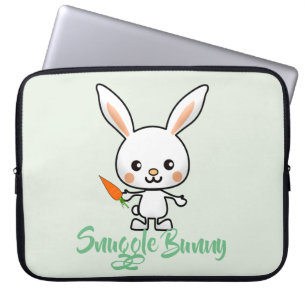 Snuggle Bunny Kawaii Custom Laptop Sleeve