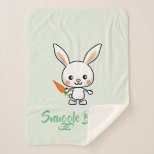 Snuggle Bunny Kawaii Custom Sherpa Blanket