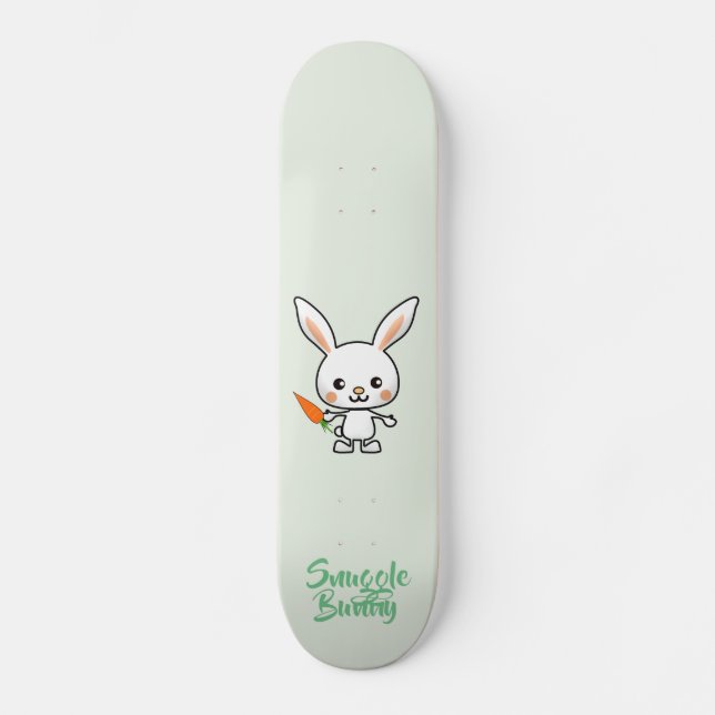 Snuggle Bunny Kawaii Custom Skateboard (Front)