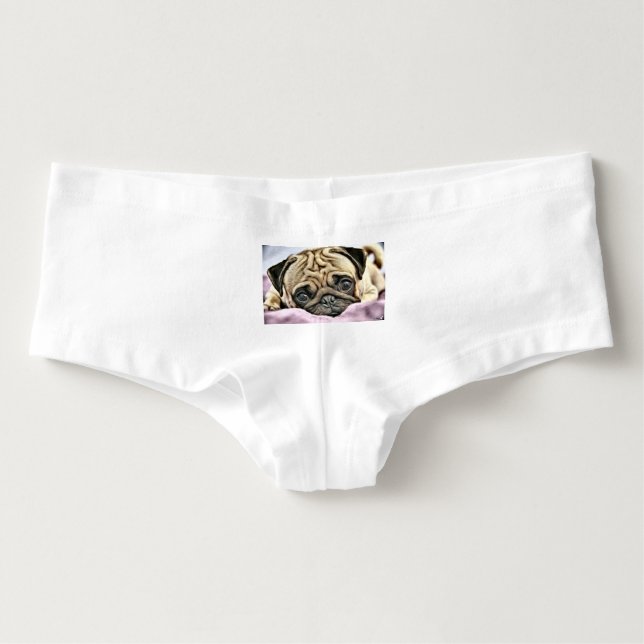 Snuggle Me Pug Boy Shorts (Front)