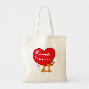Snuggle Meowgic Funny Cat Pun Art Tote Bag