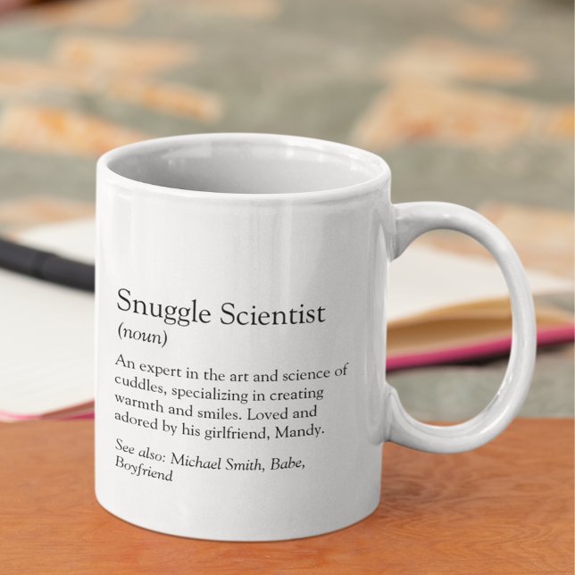 Snuggle Scientist Photo Boyfriend Gift Coffee Mug (Snuggle Scientist Photo Boyfriend Gift Coffee Mug)