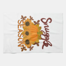“Snuggle Season” Autumn/Fall Themed Tea Towel
