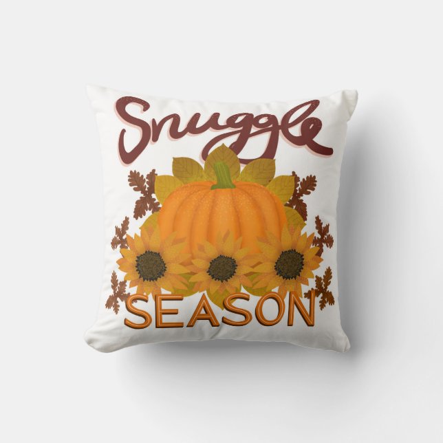 “Snuggle Season” Cosy Throw Cushion (Double Sided) (Front)