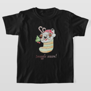 Snuggle Season Puppy in Stocking T-Shirt
