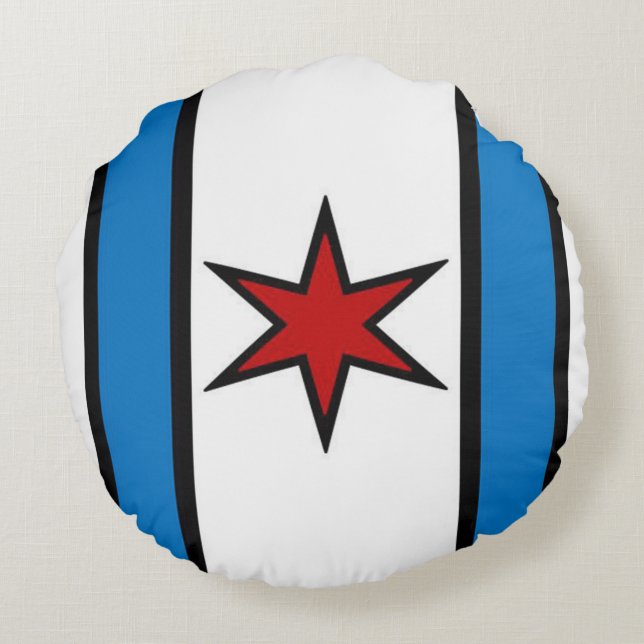 Snuggle Shield - Modern (White) Round Cushion (Back)