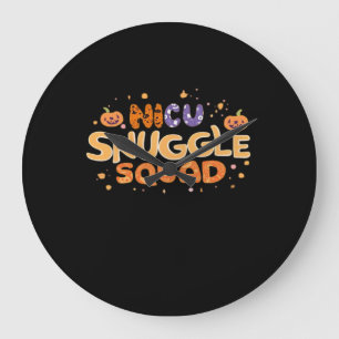Snuggle Squad NICU Nurse Neonatal Nurse Halloween  Large Clock