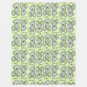 Snuggle Sweet Dreams Teddy-peridot Fleece Blanket