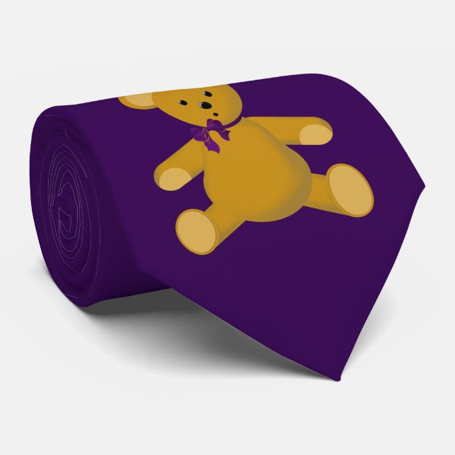 Snuggle the Teddy Bear Tie (Rolled)