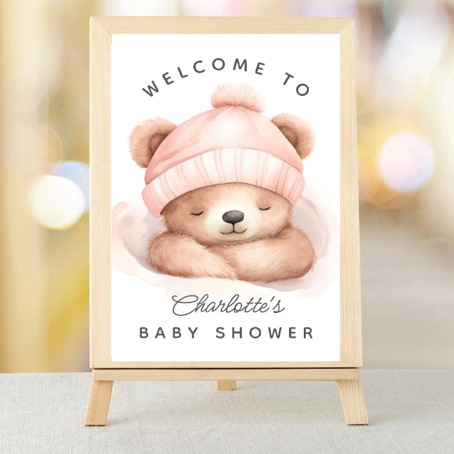 Snuggle Up Bear Baby Shower Welcome Sign (Creator Uploaded)