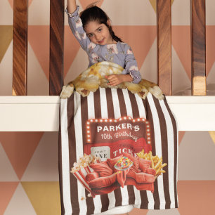 Snuggle Up in Style: Movie Night Cinema Birthday  Fleece Blanket