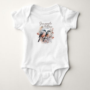 Snuggle Weather Is Here, Birds on Branch Christmas Baby Bodysuit