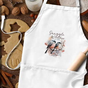 Snuggle Weather Is Here, Birds on Branch Christmas Standard Apron