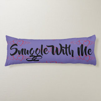 Snuggle With Me Red Hearts Purple Body Cushion