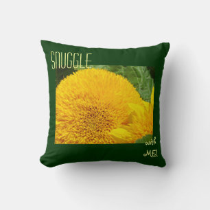 Snuggle with Me! throw pillows Yellow Sunflowers