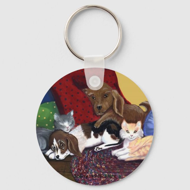 Snuggled Up Key Ring (Front)