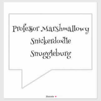 SnuggleNames: Custom Nickname Vinyl Sticker