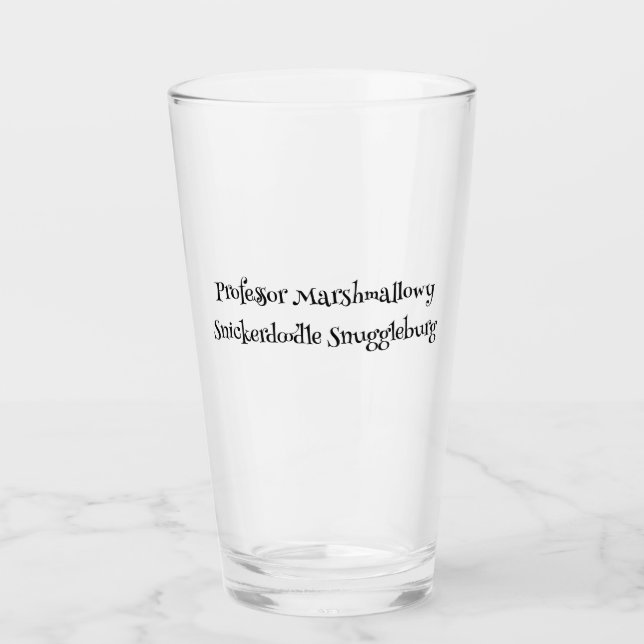 SnuggleNames: Custom Pint Glass (Front)