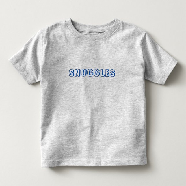 "Snuggles" blue letters Toddler T-Shirt (Front)