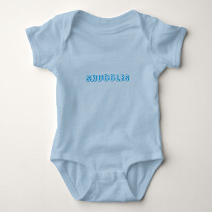 "Snuggles" Light blue Baby Bodysuit