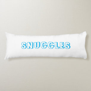 "Snuggles" Light blue white Body Cushion