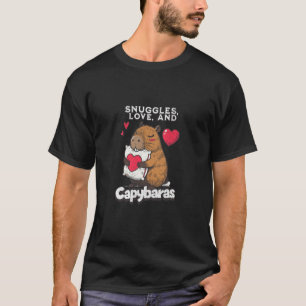 Snuggles Love and Capybara Fun Retro Animal Capy F T-Shirt