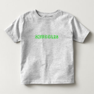 "Snuggles" neon green letters Toddler T-Shirt