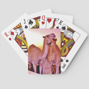 Snuggling Camels Playing Cards