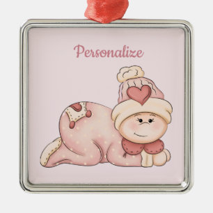 Snuggly Baby Girl has arrived!   Metal Tree Decoration