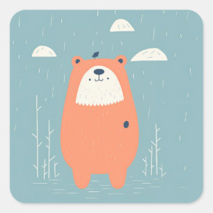 Snuggly Bear Stickers