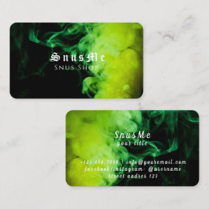 Snus Shop Tobacco Vape Smoke CBD oil Business Card