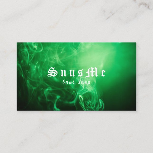 Snus Shop Tobacco Vape Smoke CBD oil Business Card (Front)