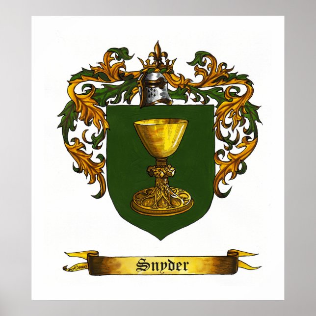 Snyder Shield / Coat of Arms Poster (Front)