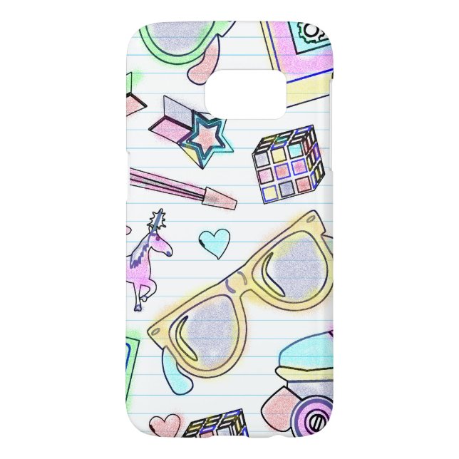 So Awesome Eighties Colouring Book Epic Case-Mate Samsung Galaxy Case (Back)