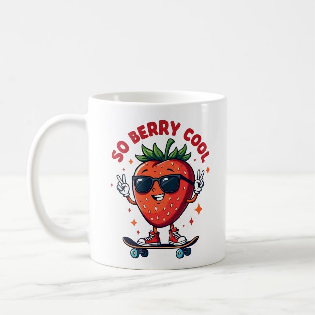So Berry Cool Fruit Lover Strawberry Season Coffee Mug (Left)